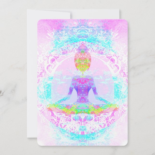 Pose de lotus de yoga. Invitation (Devant)