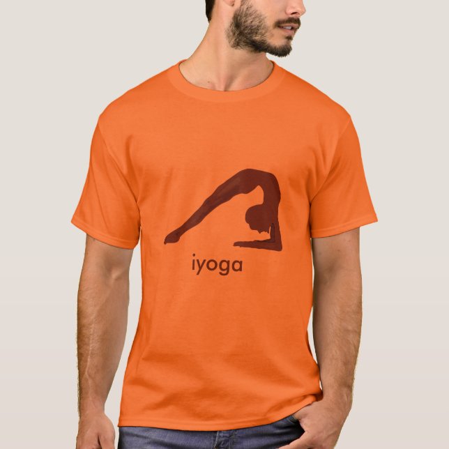 Pose de yoga à t-shirt oranget (Devant)