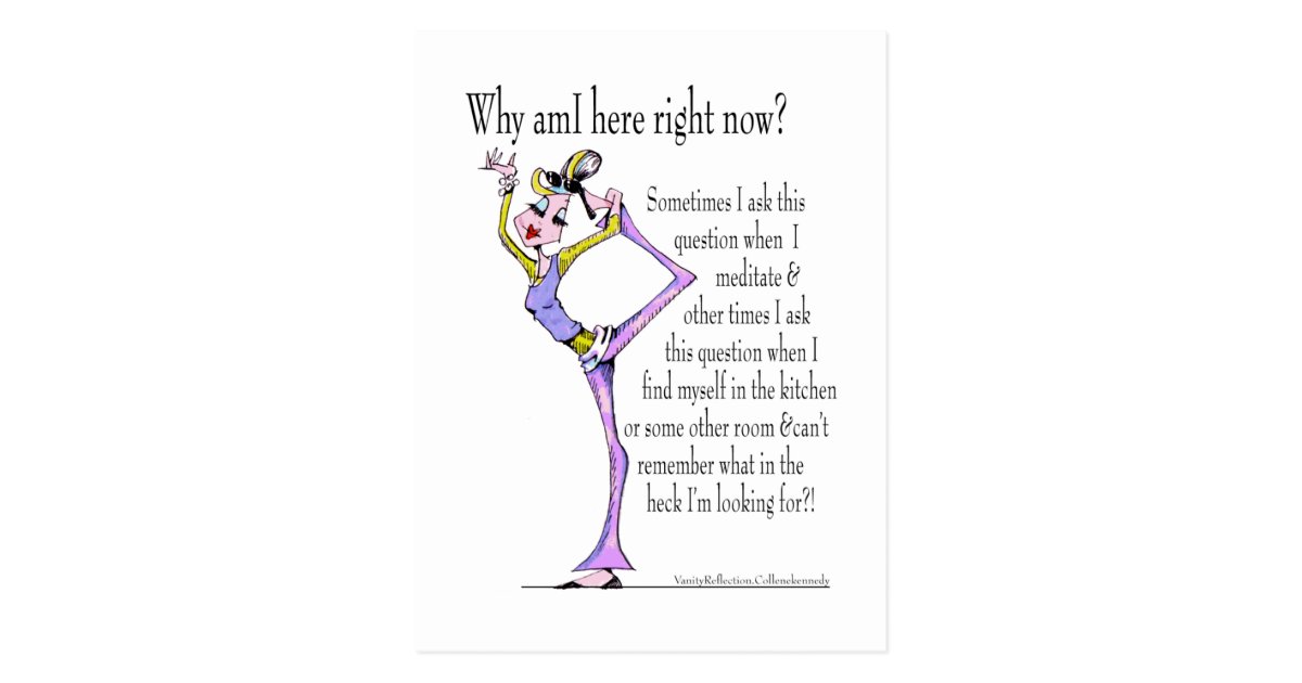 Pose Drole De Yoga Carte Postale D Humour De Yoga Zazzle Fr