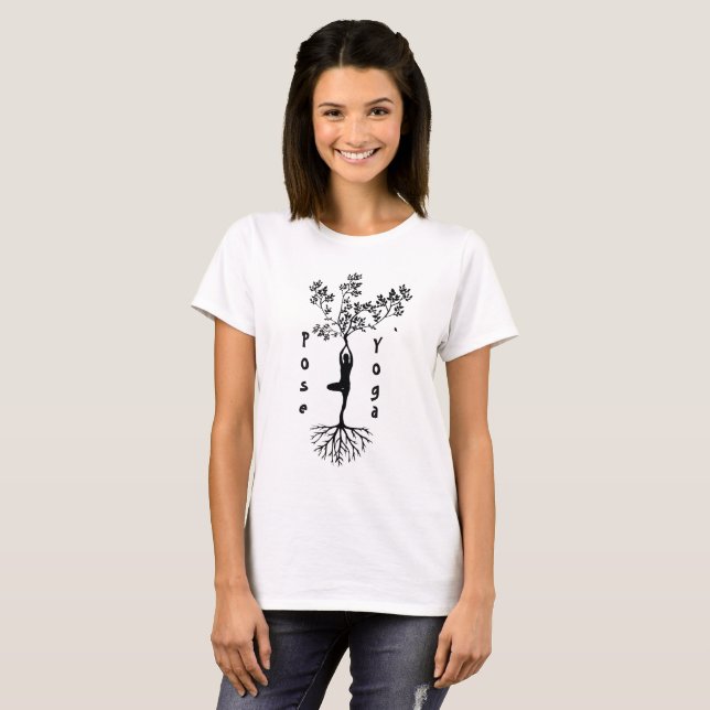 Pose Yoga T-shirt de base pour femmes (Devant entier)