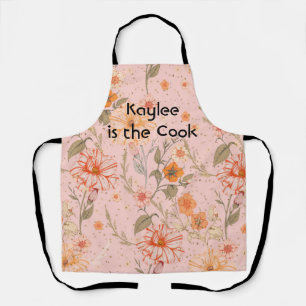 Poser le tablier avec Parties scintillant Fleurs e