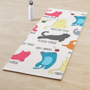 Poses de yoga pour chats   Tapis de yoga drôle
