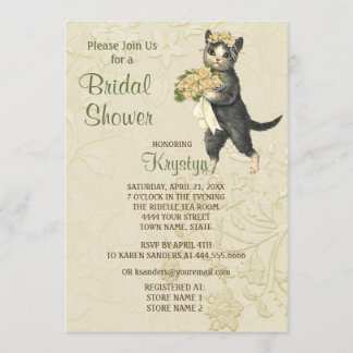 Posh Cats Invitation à la douche nuptiale