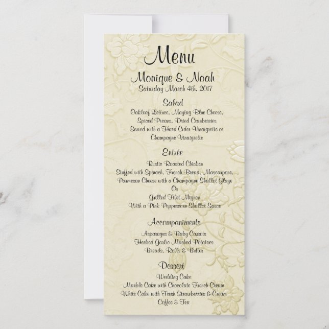 Posh Cats Ivory Mariage Menu ver. 2 (Devant)