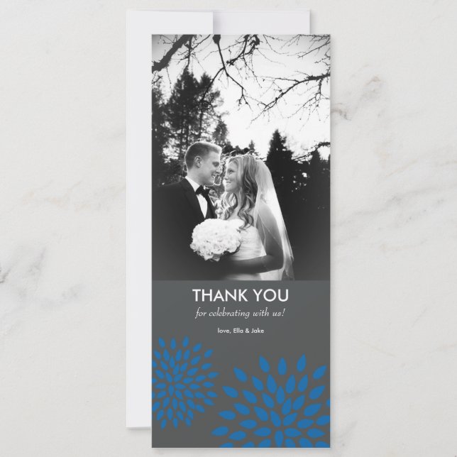 Posh Petals | Cerulean | Carte de remerciements ph (Devant)