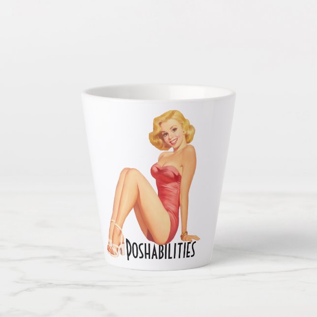 Poshmark Retro Latte Mug - Poshillings (Devant)