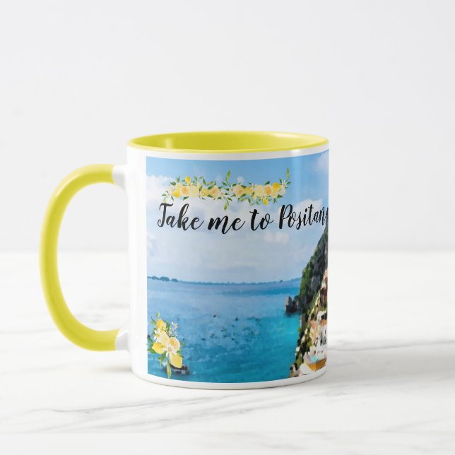 Positano Mug Côte Amalfi Italie Citrons (Gauche)