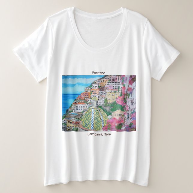 Positano - T-shirt de base du Plus-Size des femmes (Design devant)