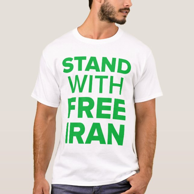 Position avec l'Iran-Bip libre contre le T-shirt (Devant)