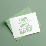 Positive Green Your Voice Matter Motivation Citati<br><div class="desc">Positive Green Your Voice Matter Motivation Citation</div>