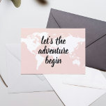 Positive rose Commençons l'aventure Carte du Monde<br><div class="desc">Positive rose Commençons l'aventure Carte du Monde</div>