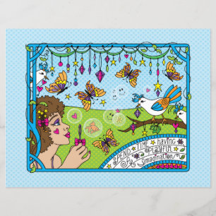 Posséder Une Feuille Papier Plat Imagination_Plat 