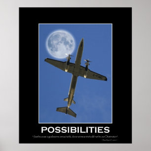 POSSIBILITÉS Motivation Avion Photo Poster