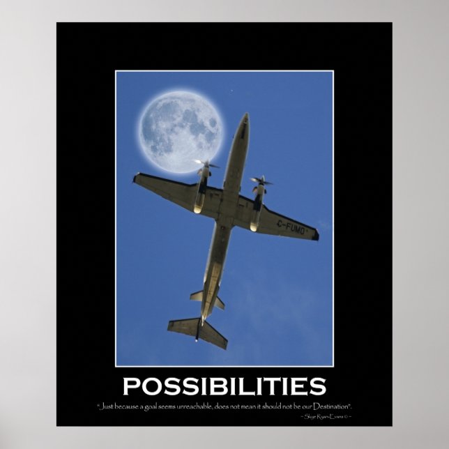 POSSIBILITÉS Motivation Avion Photo Poster (Devant)
