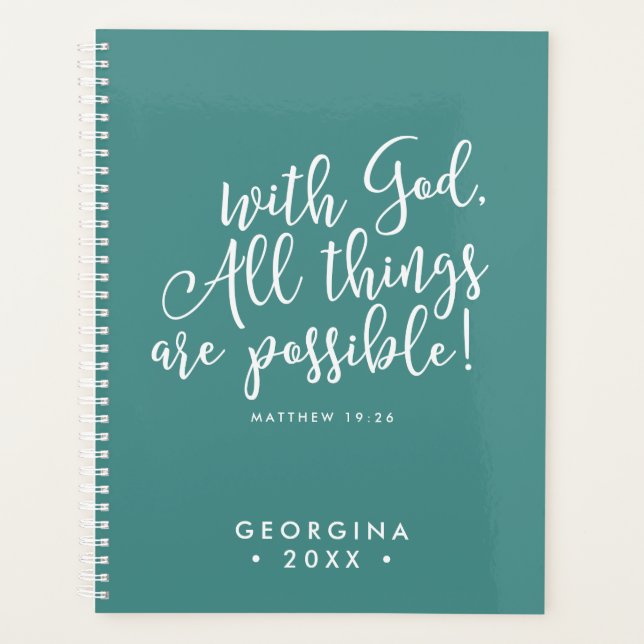 Possible avec Dieu Script Bible Verse (Devant)