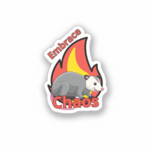 Possum Embrasser Chaos & Choose Violence Sticker