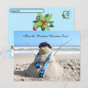 Post-croisement - Floride Snowman carte postale de