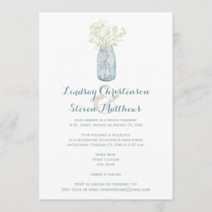 Post Faire-part de mariage Mason Jar, Bébés respi