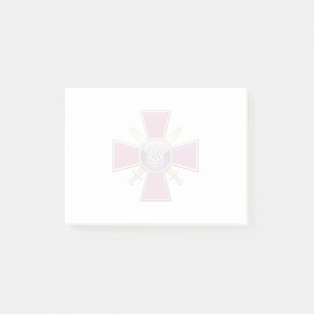Post-it® [100] Emblème des forces terrestres ukrainiennes (Devant)