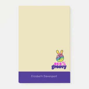 Post-it® 100% Groovy Rainbow Hand Peace Sign