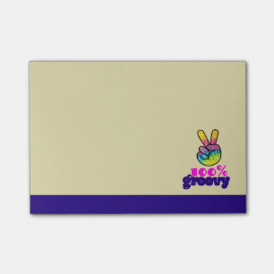 Post-it® 100% Groovy Rainbow Hand Peace Sign