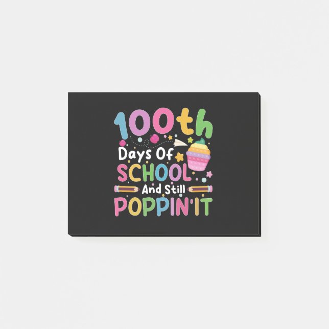 Post-it® 100 jours d'école et fille toujours branchée  (Devant)