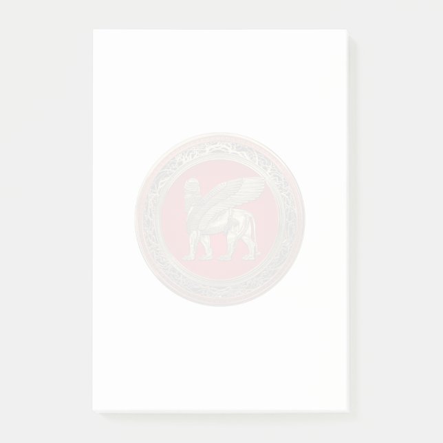 Post-it® [100] Lion assyrien ailli - Lamassu d'or (Devant)