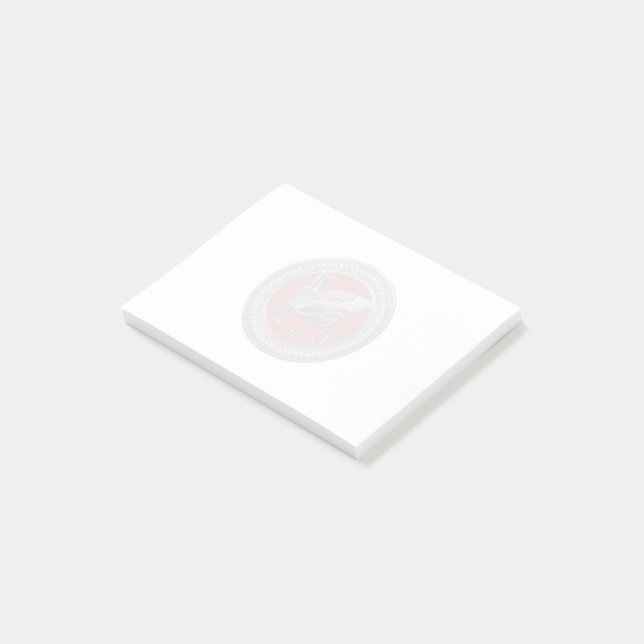 Post-it® [100] Taureau ailé assyrien : Argent et lamassu no (Incliné)