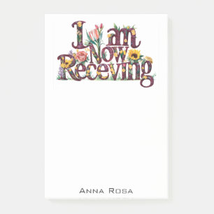 Post-it® *~* 19 Floral JE REÇOIS MAINTENANT LE Manifeste AP