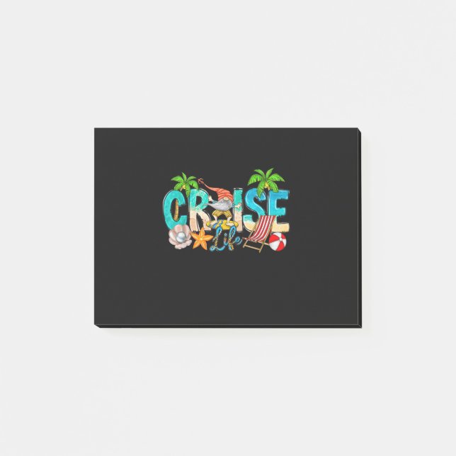 Post-it® 2023 Cruise Life Famille Vacation Beach Gnome Matc (Devant)
