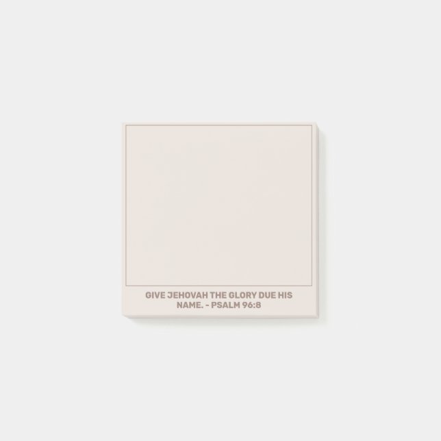 Post-it® 2025 Année Texte Psaume 96:8 | JW (Devant)
