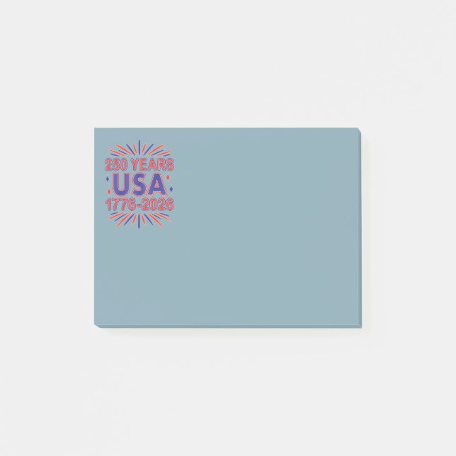 Post-it® 250 ans États-Unis | 1776–2026 Semiquincentenaire (Devant)