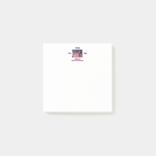Post-it® 250e anniversaire USA Patriotic American Flags (Devant)
