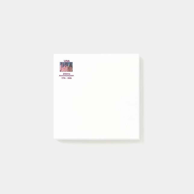 Post-it® 250e anniversaire USA Patriotic American Flags (Devant)