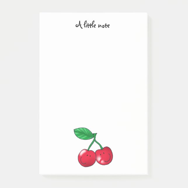 Post-it® 2 amis rouges de cerises - personnalisés (Devant)