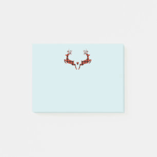Post-it® 2 cerfs de Noël saut de style rustique