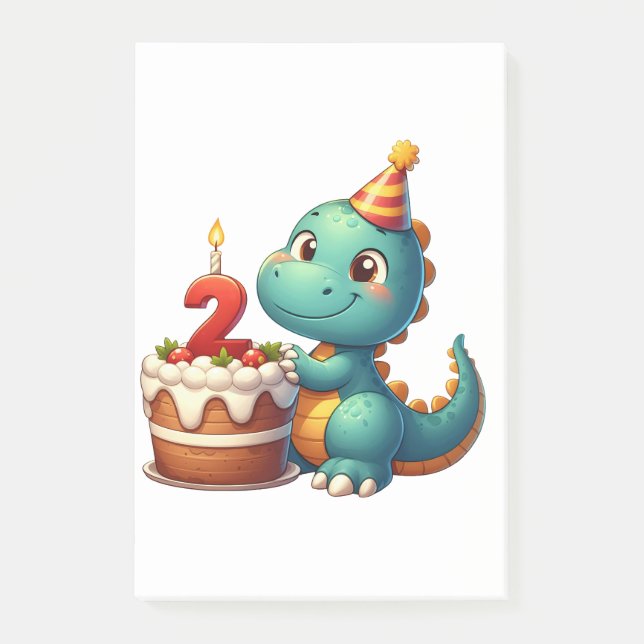 Post-it® 2e anniversaire de Dino (Devant)