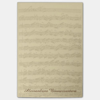 Post-it® 2ème nom de coutume de manuscrit de musique de