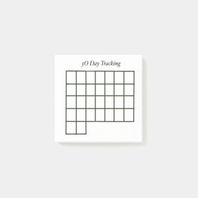 Post-it® 30 Jours de suivi Notes blanches collantes (Devant)