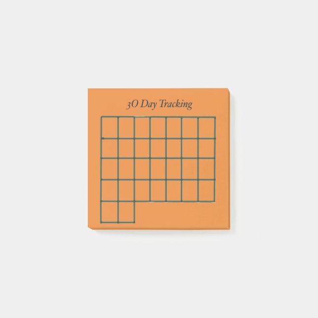 Post-it® 30 jours Tracker Orange Sticky Notes (Devant)