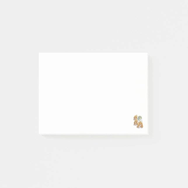 Post-it® 3 chiens Golden Doodle hurlant à la Lune Chiens mi (Devant)