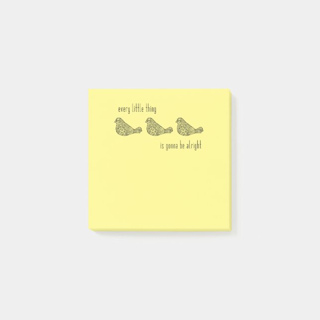 Post-it® 3 Petits oiseaux Notes post-it (Devant)