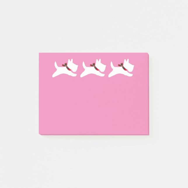 Post-it® 3 Scotties blancs personnalisent (Devant)