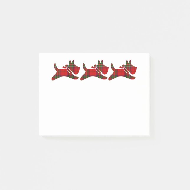 Post-it® 3 Scotties de plaid personnalisent (Devant)