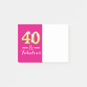 Post-it® 40 ans et fabuleux rose or anniversaire