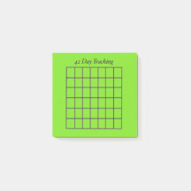 42 jours Tracker Green Sticky Notes