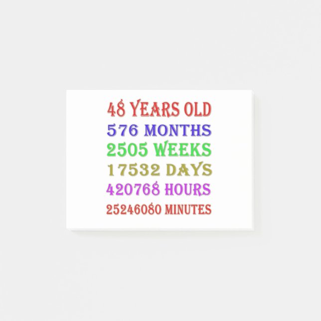 Post-it® 48e anniversaire Jalons (Devant)