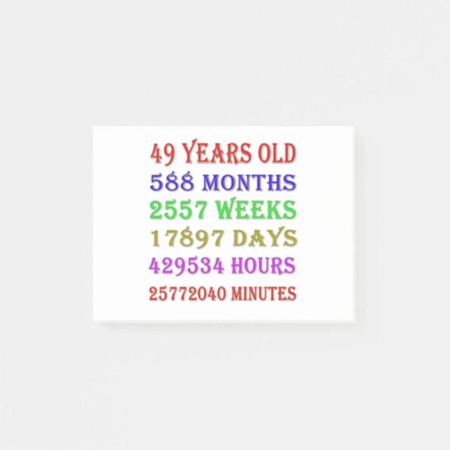 Post-it® 49e anniversaire Jalons (Devant)