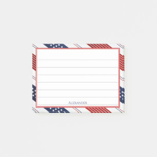 Post-it® 4 juillet Motif Diagonal Stars & Stripes