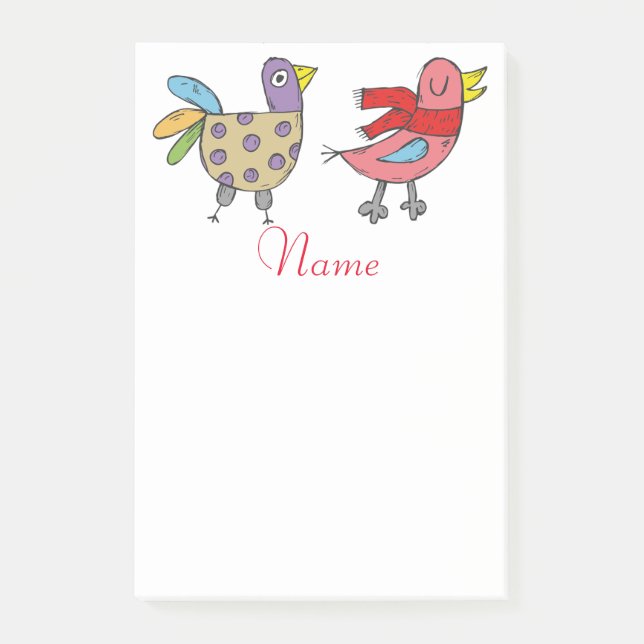 Post-it® 4 Oiseaux amusants Thunder_Cove (Devant)